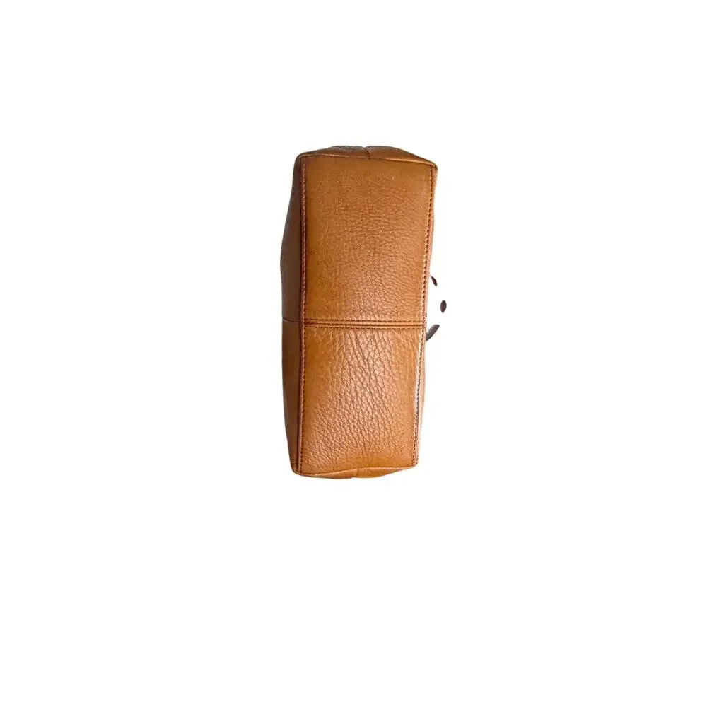 Fossil Light Brown Pebbled Leather Mini Satchel Bag Handbag